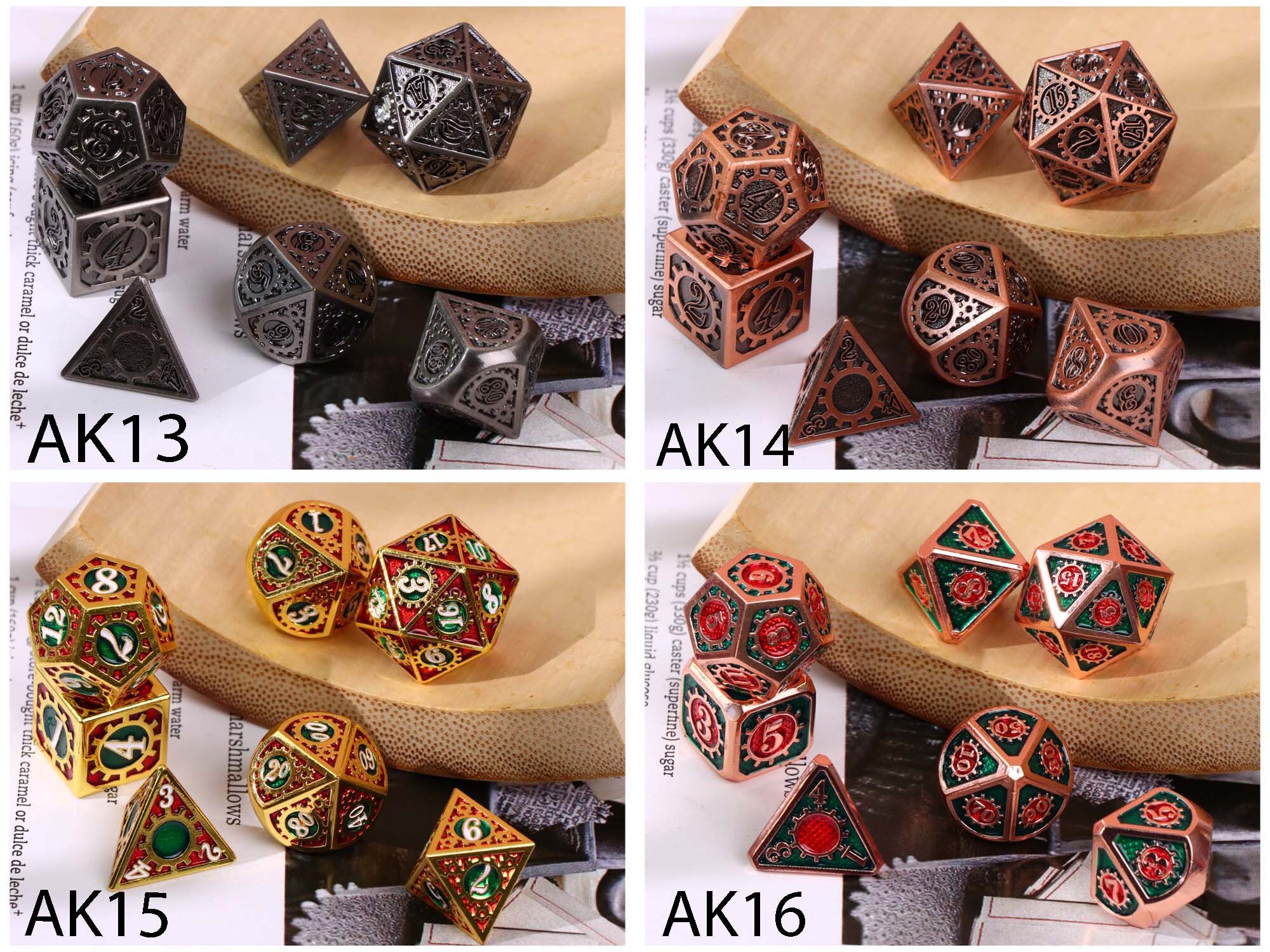 Metal Dnd Dice Polyhedral Dnd Dice Metal D&d Dice Set Etsy