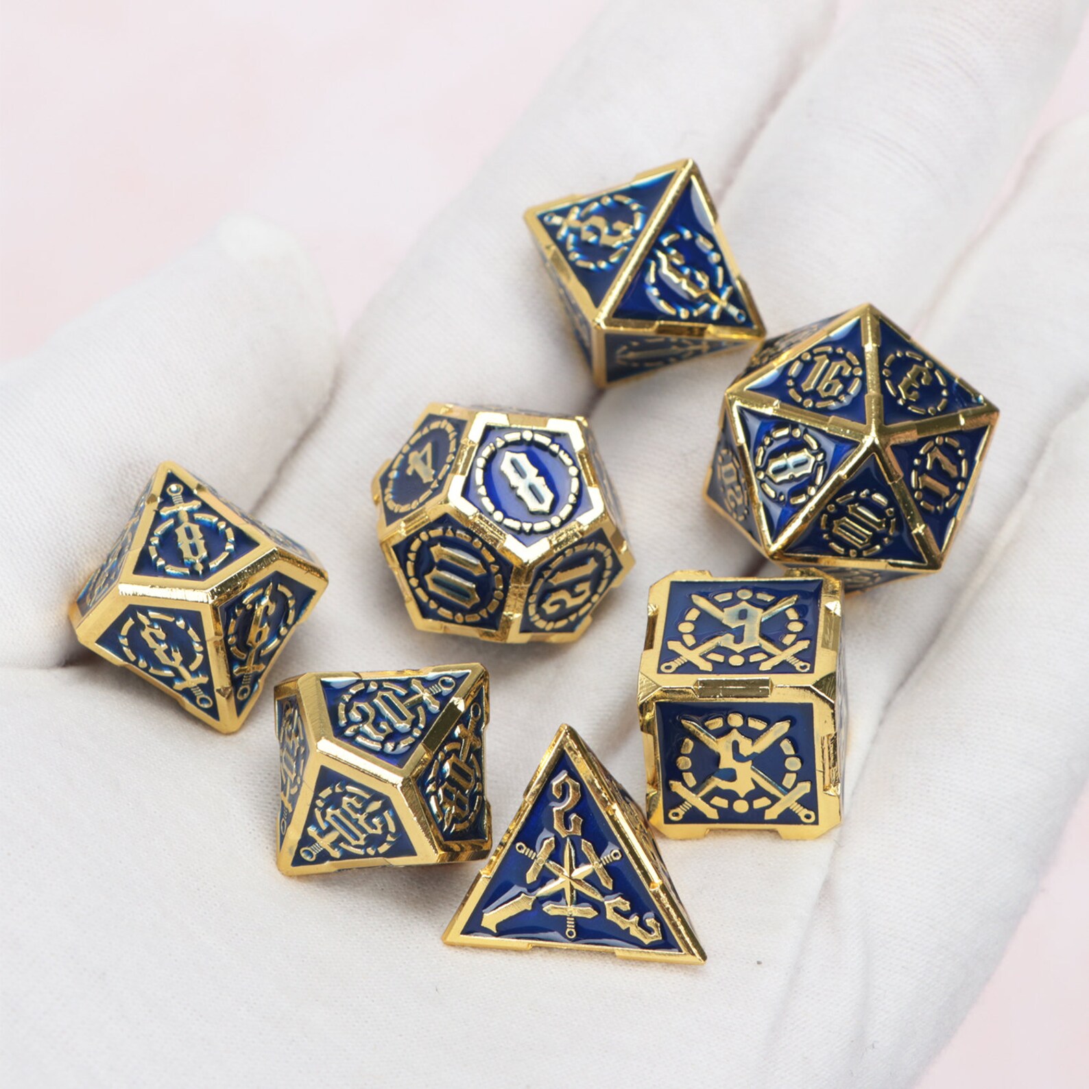 Dnd dice DnD Metal Dice Metal Polyhedral D&D Dice Etsy