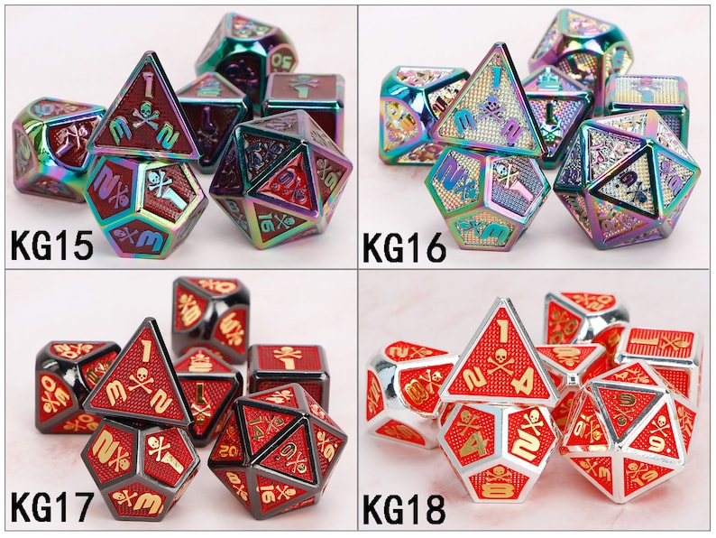 dnd dice for dungeon and dragon Solid Metal Polyhedral D/&D Dice rpg d20 dice Heavy Metal Polyhedral Dice DnD Metal Dice