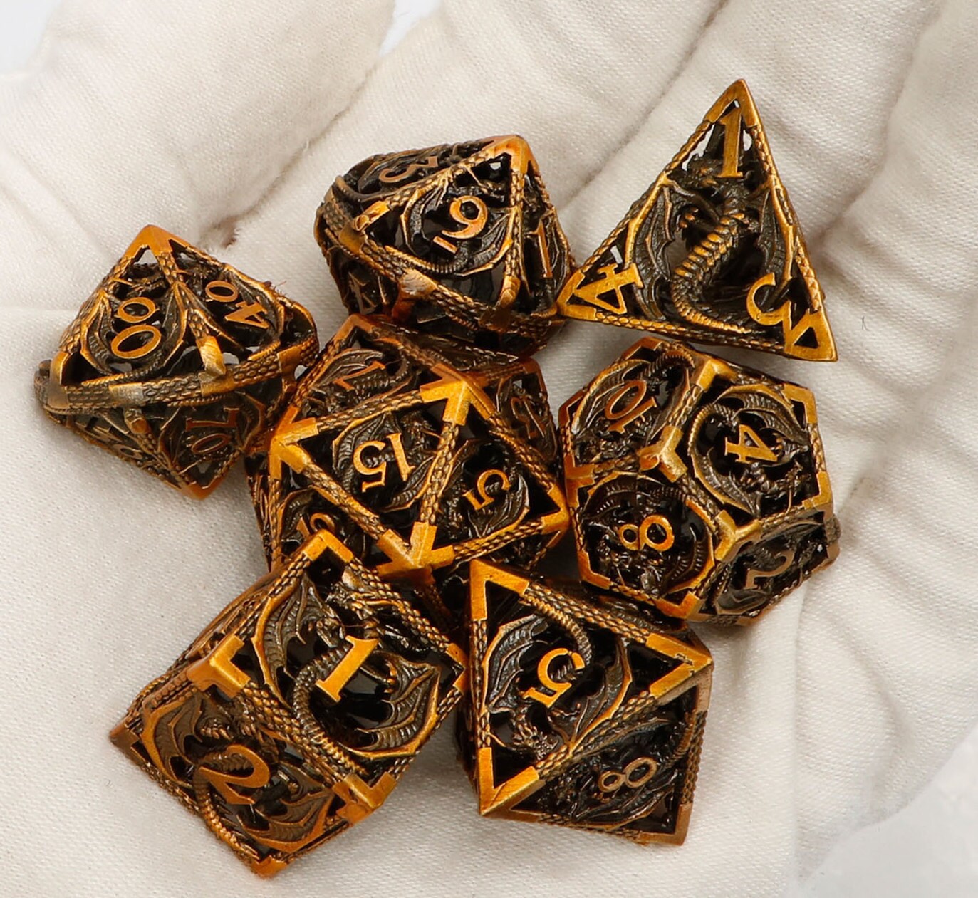 DND dice Metal D&D Dice Set for Role Playing polyhedral dice Etsy