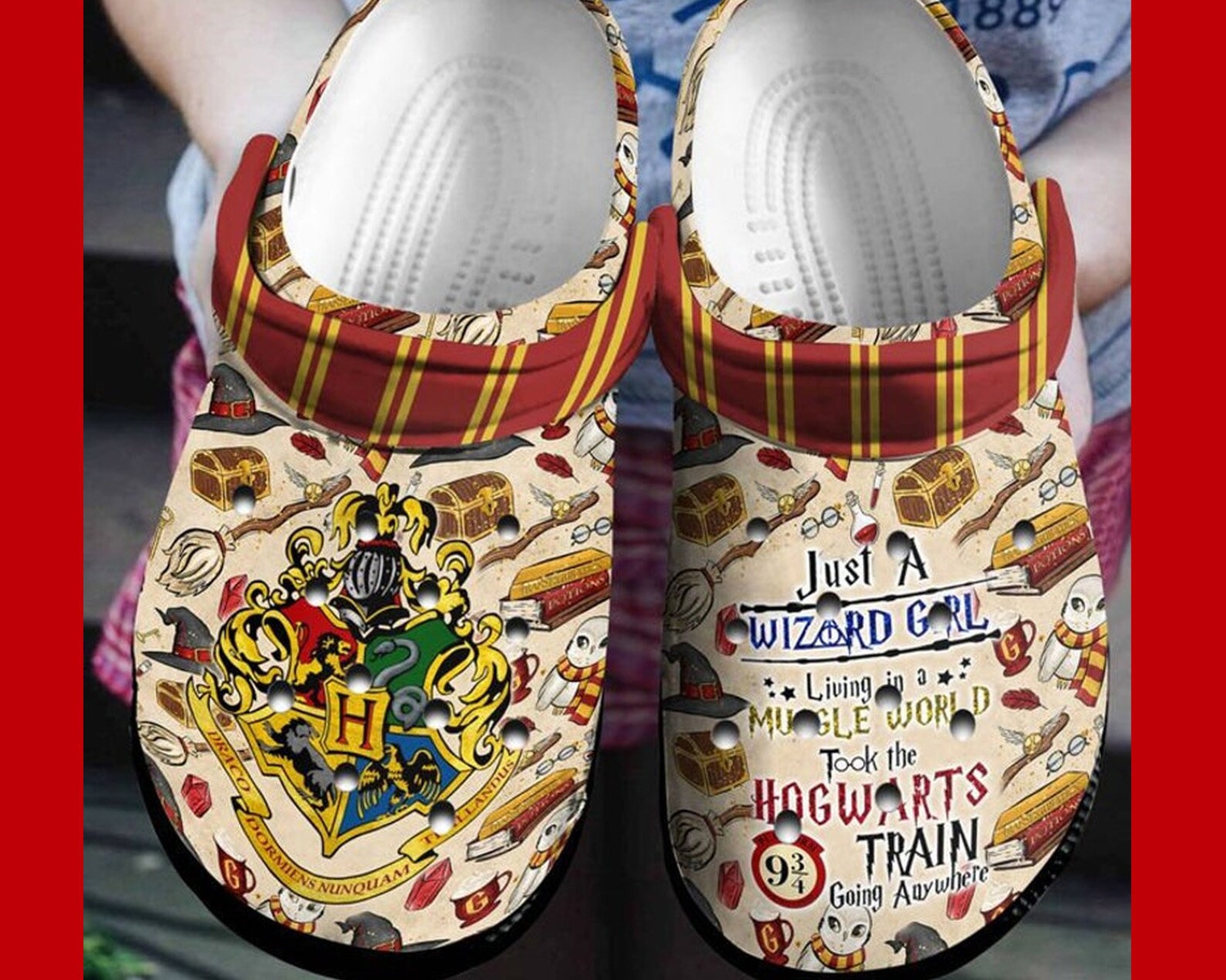 Harry Potter Crocs Harry Potter Clog Harry Potter Crocband Etsy