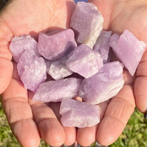 Juicy Raw Natural Kunzite, Kunzite Crystal, Raw Kunzite, Crystals