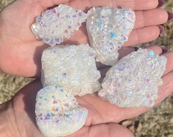 Angel Aura Quartz Cluster, Angel Aura Quartz, Crystals