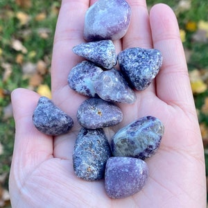 Lepidolite Crystal Tumbles, Tumbled Lepidolite
