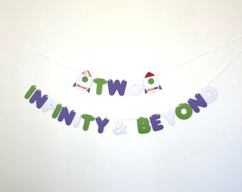 Buzz Lightyear Themed Two Infinity and Beyond Toy Story Banner