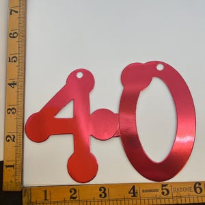 Ruby Wedding Party Banner (5 sets of numbers) 40th Anniversary image 3