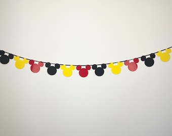 Mickey Mouse Party Banner (12 Heads) Disney Birthday Decoration