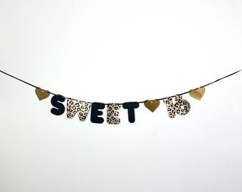 16th Leopard Print Birthday Banner Sweet 16 Party Bunting Decoration