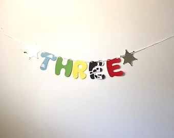 Custom Birthday Toy Story Style Banner Any Age Party Bunting