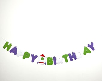 Buzz Lightyear Themed Happy Birthday Toy Story Banner Party Bunting Decoration
