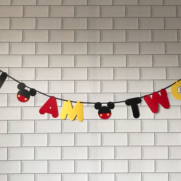 Mickey Mouse Style Party Banner (Any Age) 1st, 2nd, 3rd, 4th, 5th