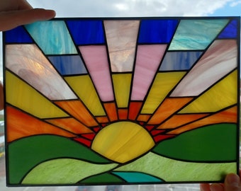 Sun, Sunbeam, Stained glass, suncatcher,Suspended window, sunrise,picture