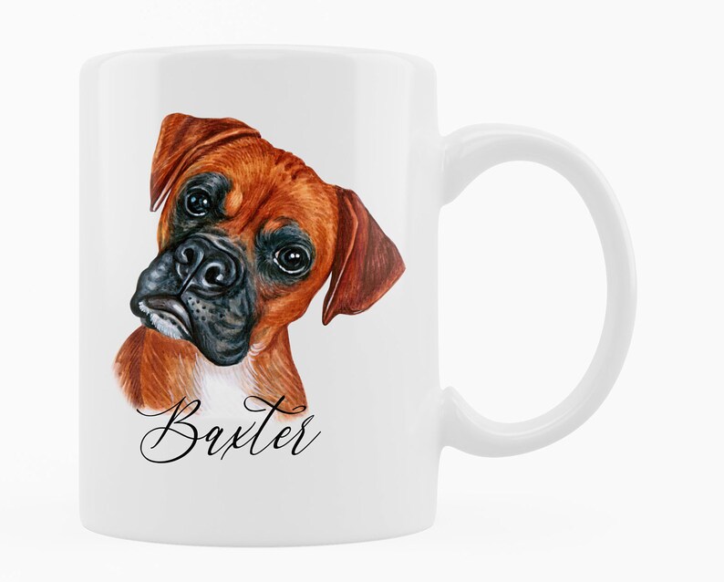 Boxer Personalised Dog Mug Boxer Coffee Mug Dog Breeds 11oz Etsy