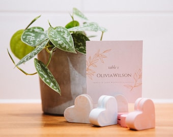 Porta biglietti di auguri per matrimonio a forma di cuore / fatto a mano / porta segnaposto / porta foto