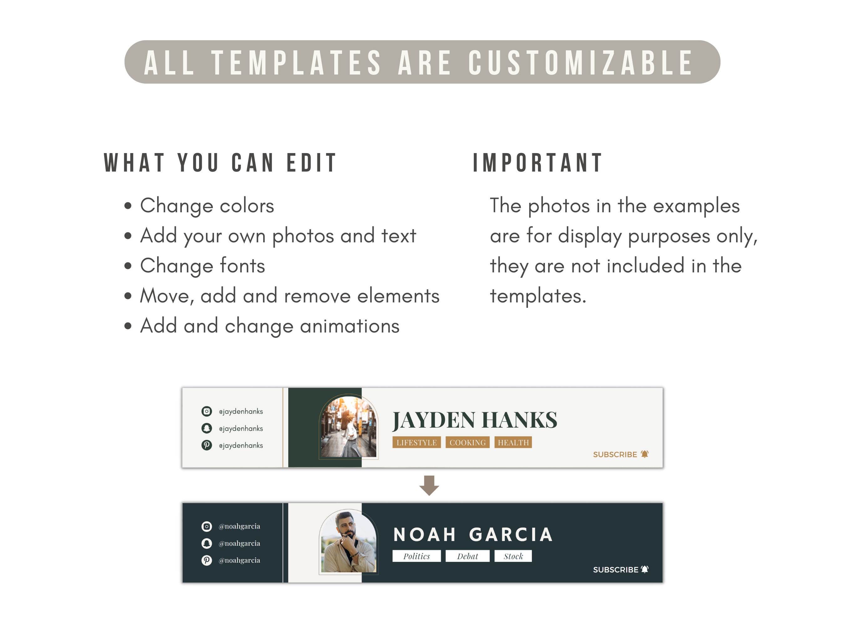 Youtube Banner Template, Youtube Channel Banner, Youtube Branding