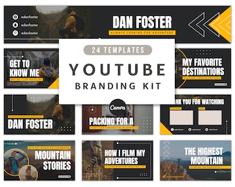 YouTube Branding Kit, YouTube Banners, YouTube Thumbnails, YouTube Intro and Outro