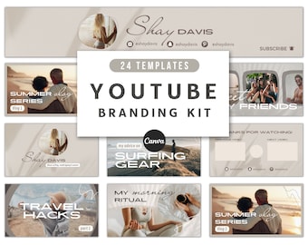 YouTube Kit, Custom Banners, Thumbnails, Intro & Outro Templates for Stunning Channel
