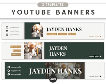 YouTube Banner Template, YouTube Channel Banner, YouTube Branding Template