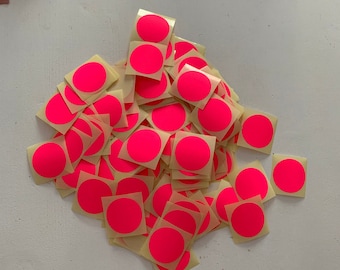 Pink dots stickers neon pink 10 pieces