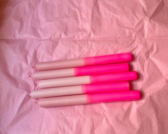 Candles Dip Dye Pink/Neon Pink 25 cm Mrs. Hell