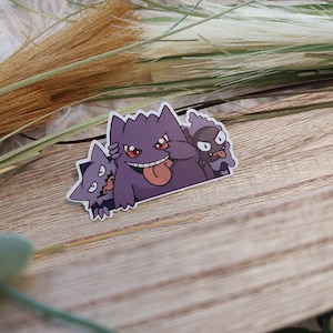 Pocket Monsters Ghost Trio, Haunter, Gengar, Gastly, Sticker
