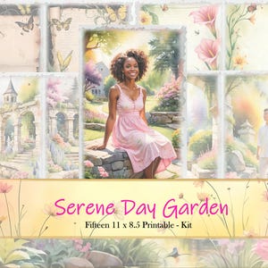 Jardim Sereno | Diário para Imprimir - Kit | Diário de Lixo | 15 - 11 x 8,5