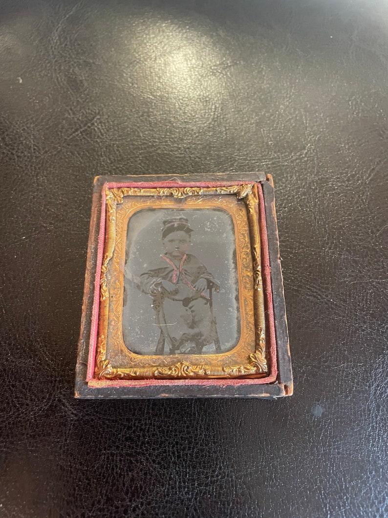 19 Ambrotype of Young Boy Dressed in Uniform