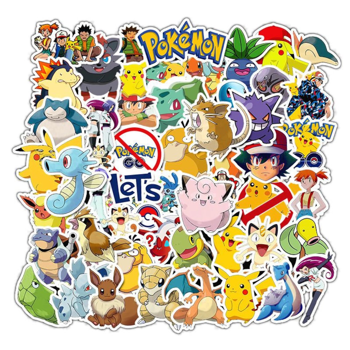 Pokemon Stickers Pack de 50 Etsy