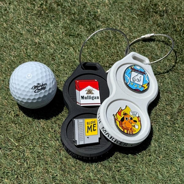 Magnetic Golf Ball Marker Caddy – Holds 4 Markers, Golfer Gift, Golf Accessories, Denver Made