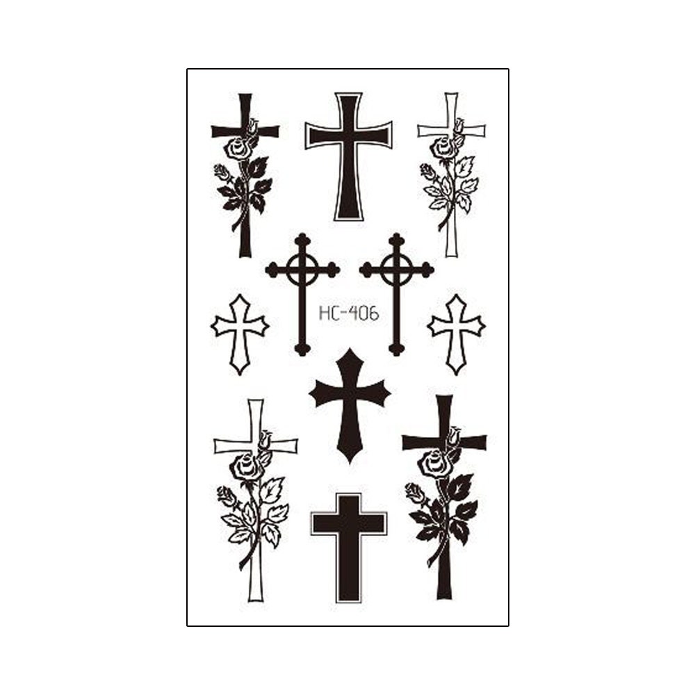 Black Cross Tattoo - Etsy Black Cross Tattoo - Etsy