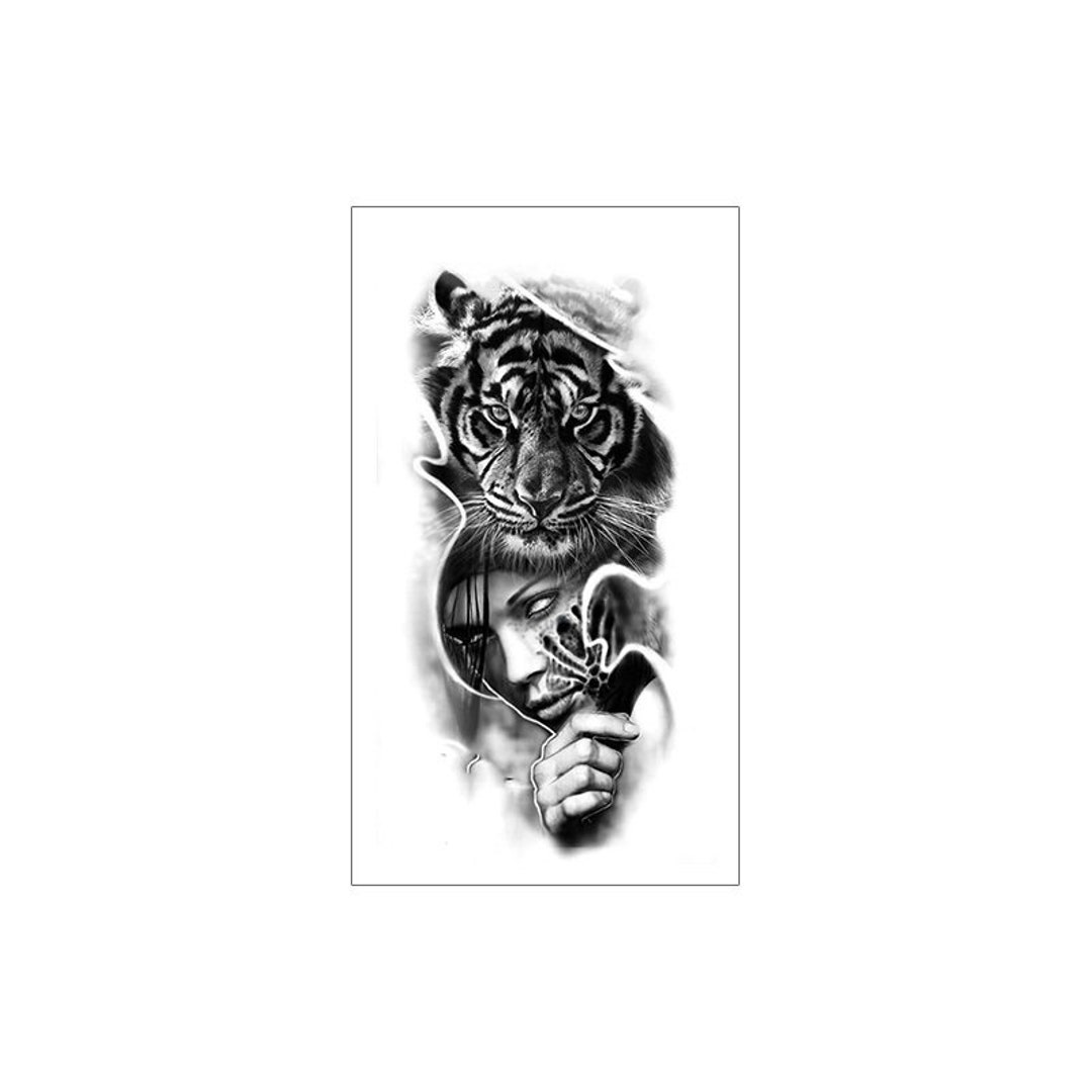 Tiger Temporary Tattoo Black White Fake Tattoo Small Tattoo - Etsy Australia Tiger Temporary Tattoo Black White Fake Tattoo Small Tattoo - Etsy Australia