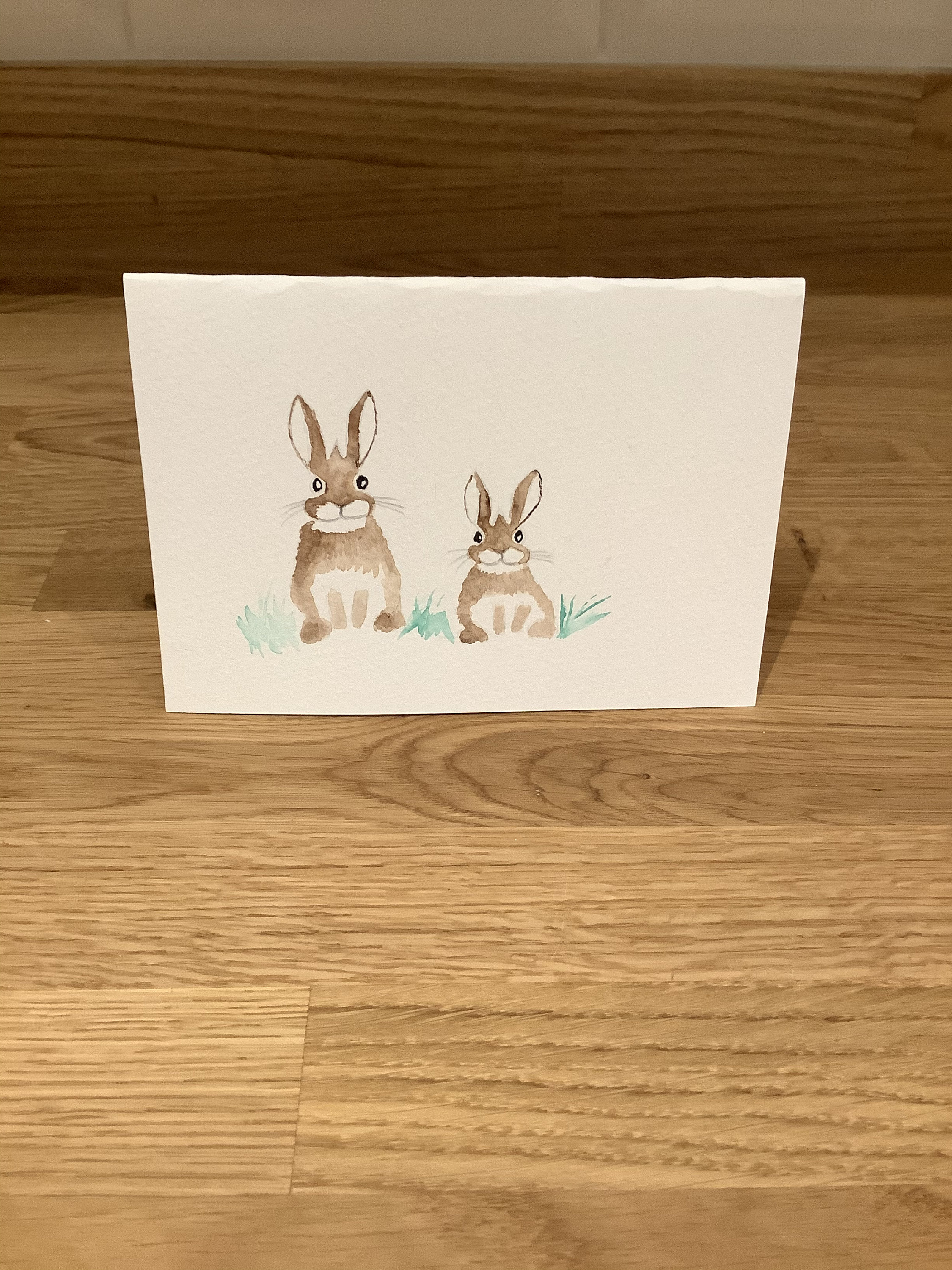 Rabbit greeting card Etsy