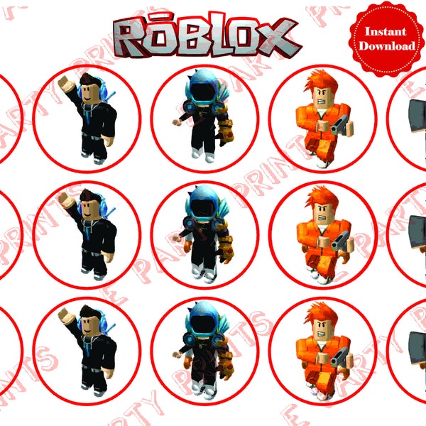 Roblox Cup cake topper. Instant Digital down