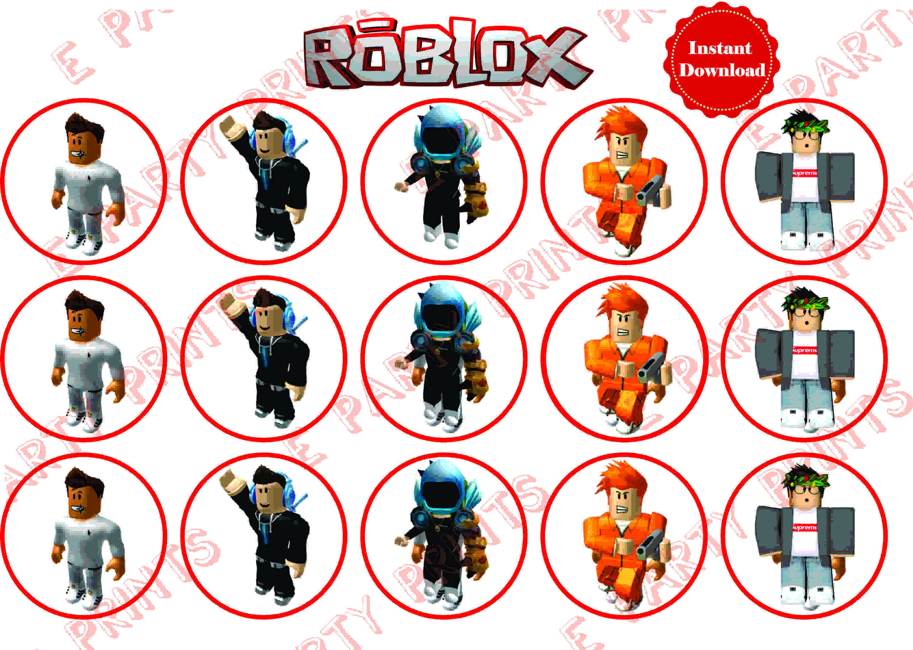 Printable Roblox Cake Topper - PNG - Instant Digital Download – kindaedesigns