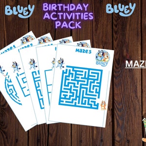 Bluey maze activities for party