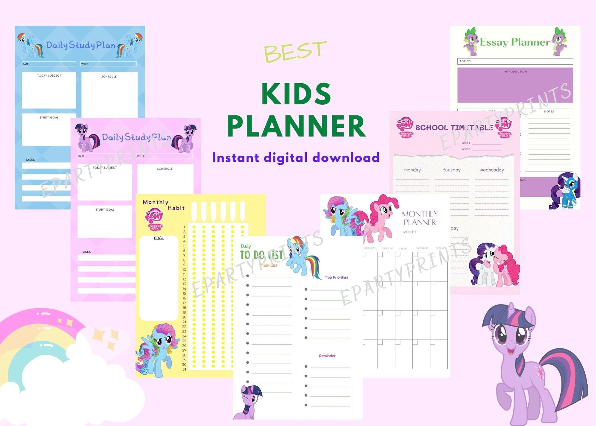 My Little Pony Friendship is Magic. Planner for Girls - Etsy my-little-pony-friendship-is-magic-planner-for-girls-etsy