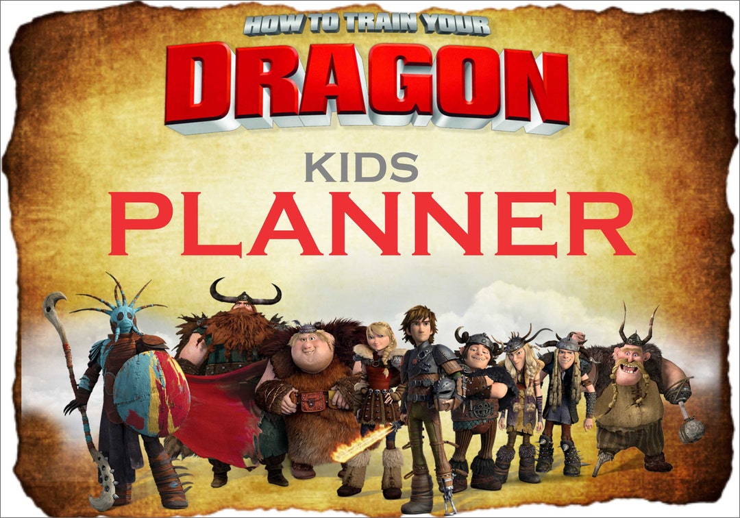 How to Train Your Dragon Kids Planner Etsy Australia