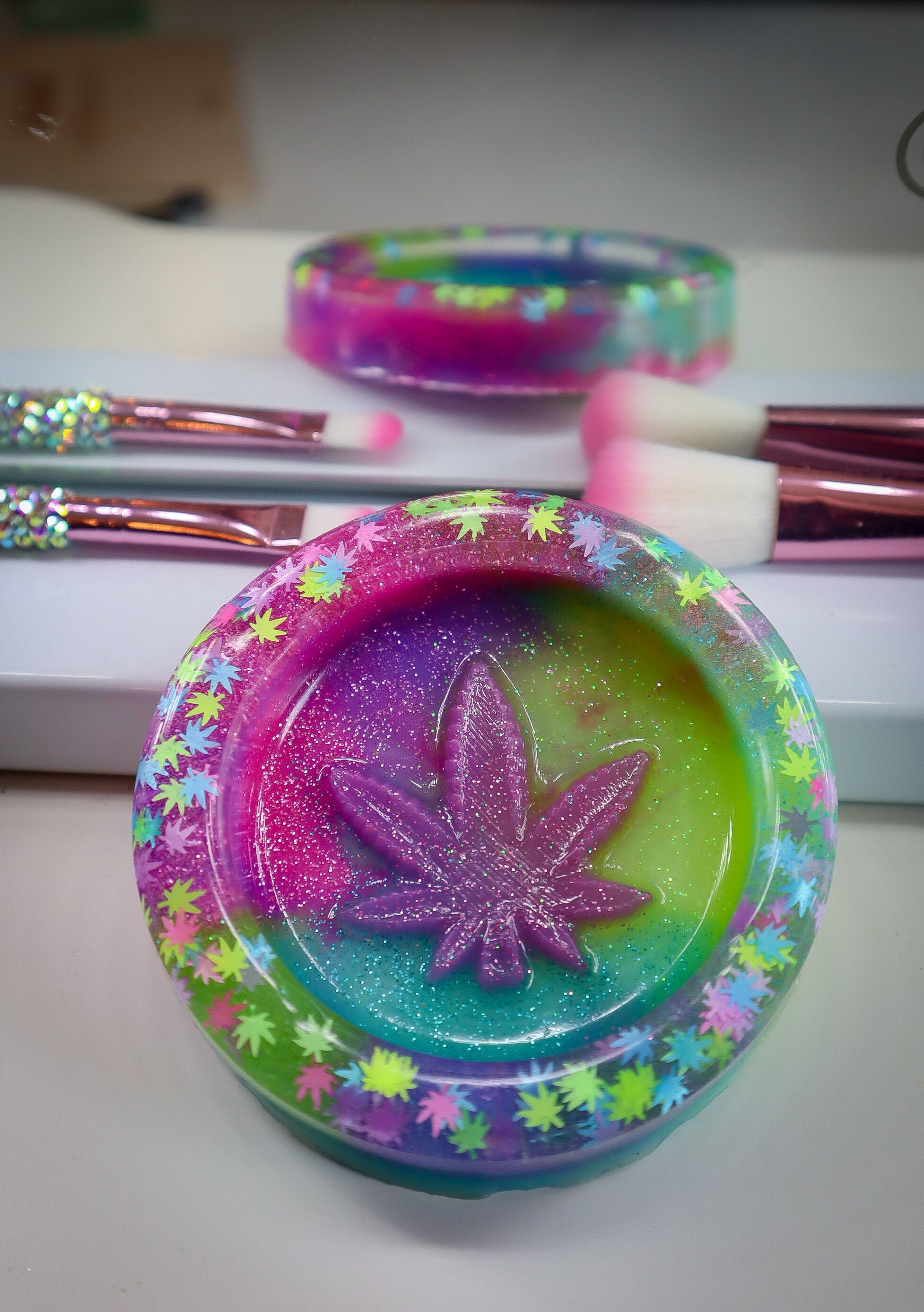 Pot Leaf Ashtray Etsy