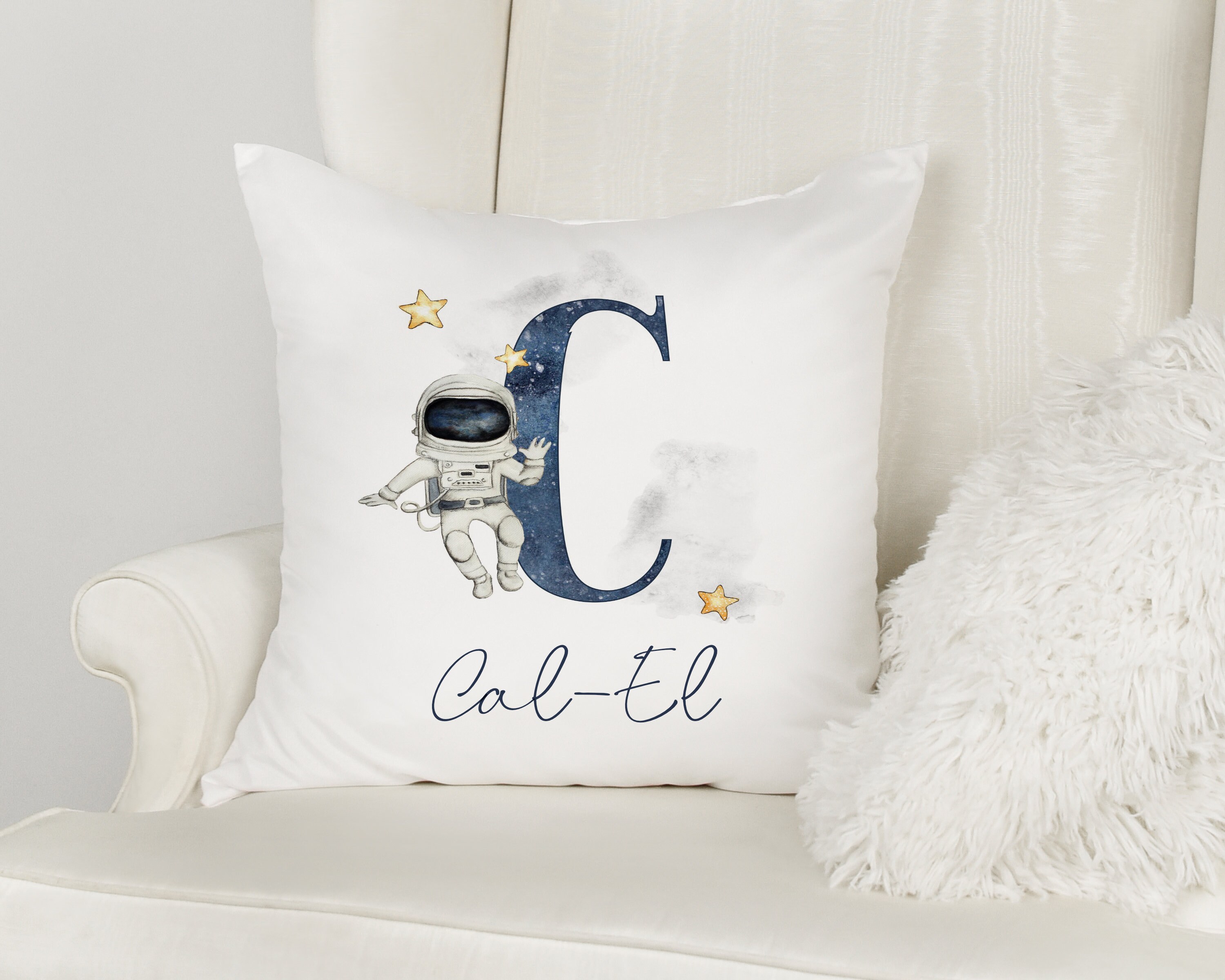 Personalised space theme cushion unique kids decor custom Etsy