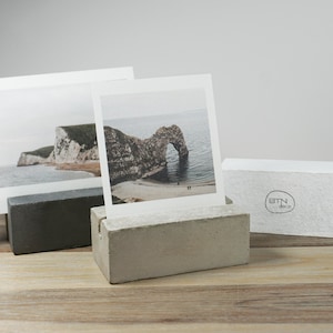 Concrete Photo stand | Cement Polaroid/Instax/Card holder | Wedding table number/Name/Menu holder | Home decor