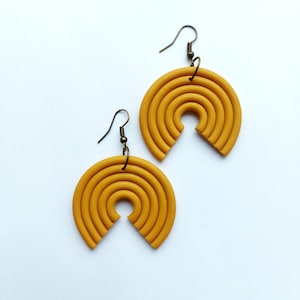 Mustard yellow earrings, Oversized big round earrings, African statement earrings, Custom large hoop earrings