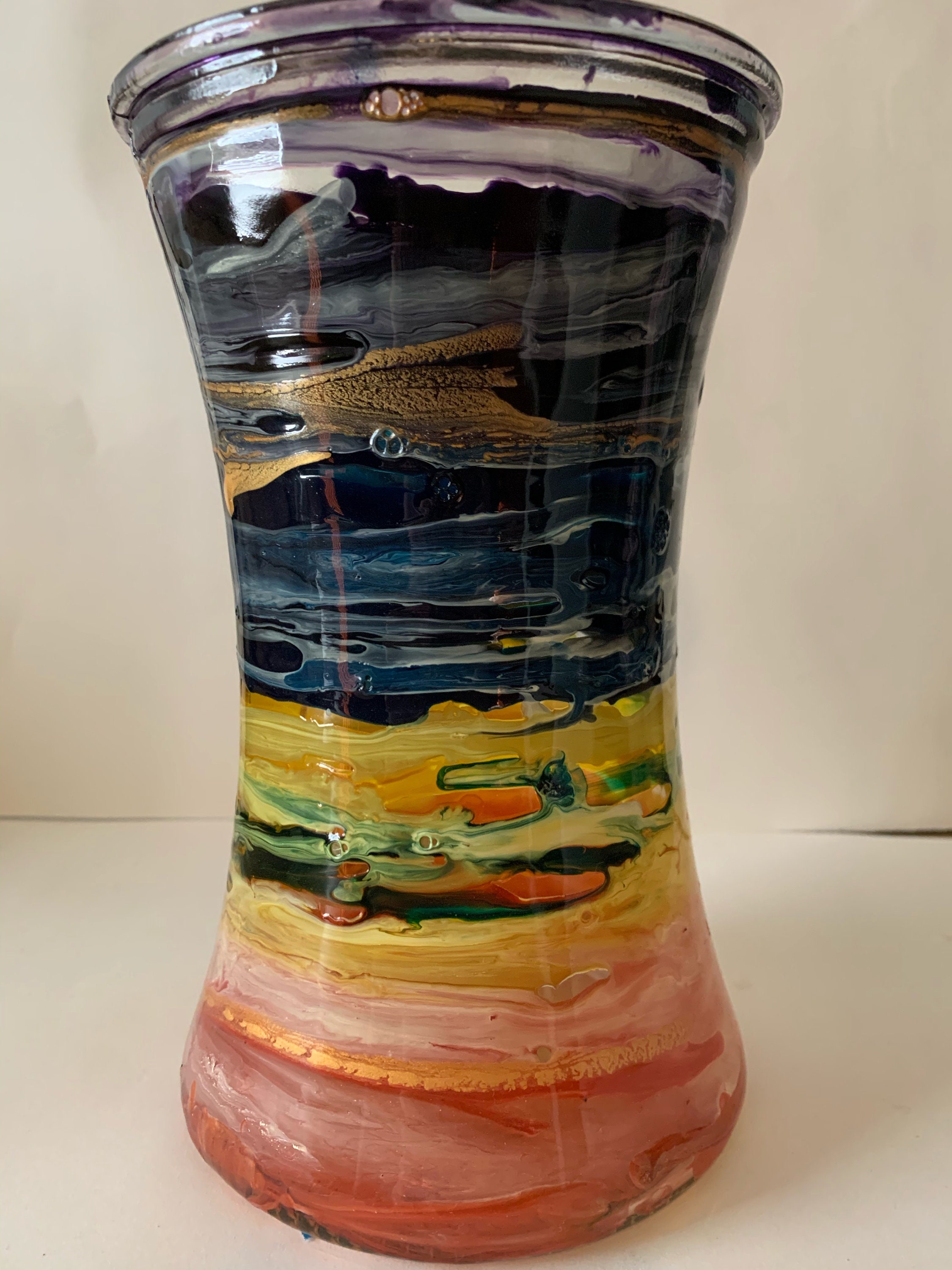 Stained Glass Vase Etsy