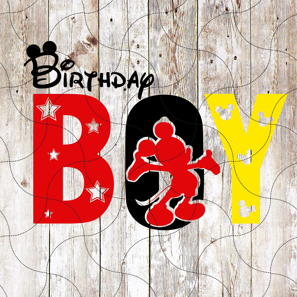 Birthday Boy Svg Disney Birthday Svg Cricut File Clip Art  Etsy