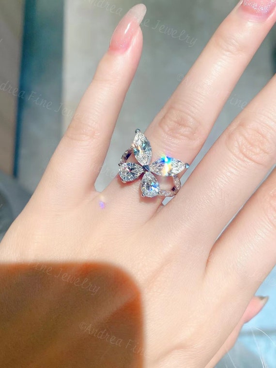 Enchanted Large Diamond Butterfly Ring