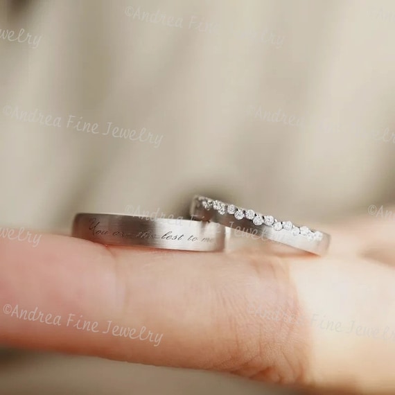 Unique Couple Ring Personalized Promise Rings for Couples Trendy