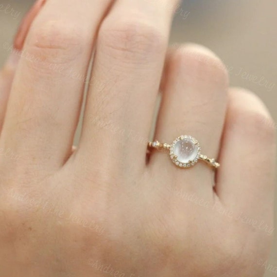 Vintage Icy Jade Ring 18k Jade Engagement Ring Unique Jadeite