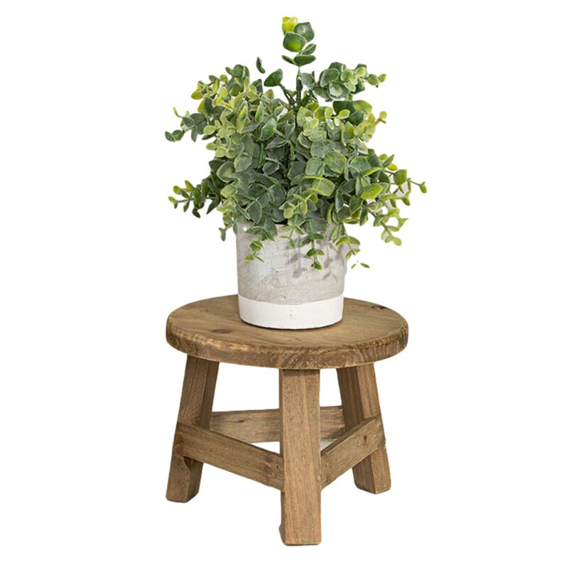 Wooden Rustic High Stool Plant Stand Multifunction Wooden Etsy