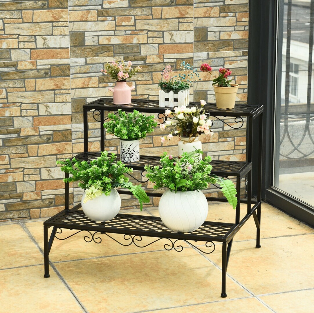 3 Tiers Metal Decorative Plant Stand Elegant Iron Plant Etsy