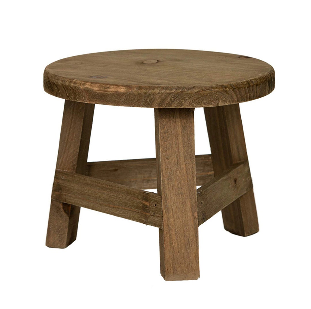 Wooden Rustic High Stool Plant Stand Multifunction Wooden Etsy