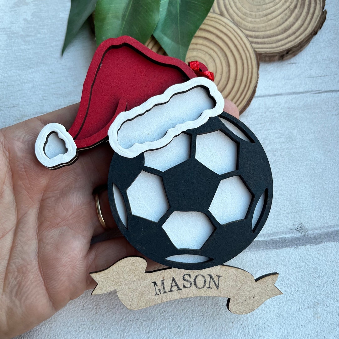 Crochet Football Tree Personalised Wooden Football Tree Decoration - Etsy